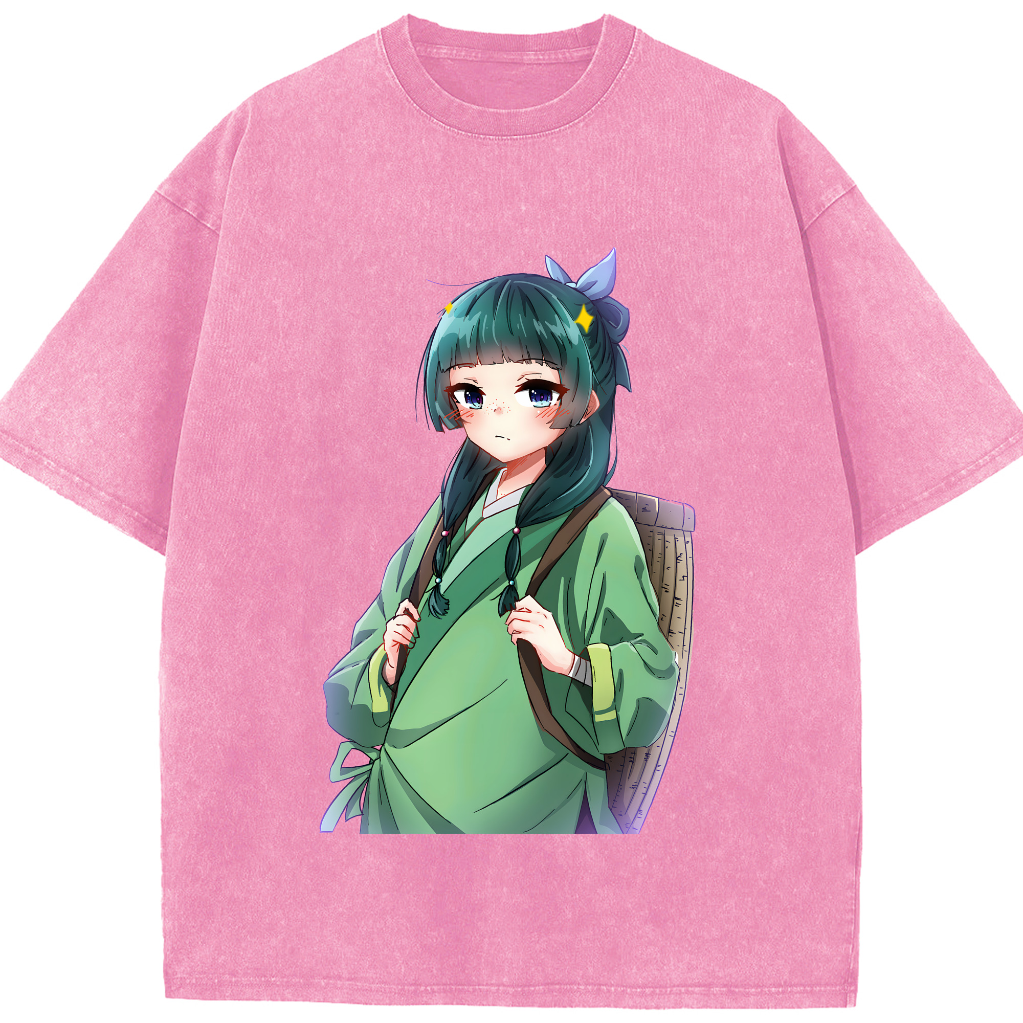 （画像用） 薬屋のひとりごと The Apothecary Diaries 綿100% ヴィンテージ風 半袖Tシャツ（フロントプリント）